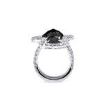 MICHAEL M High Jewelry Double Black Diamond Pear Ring F223