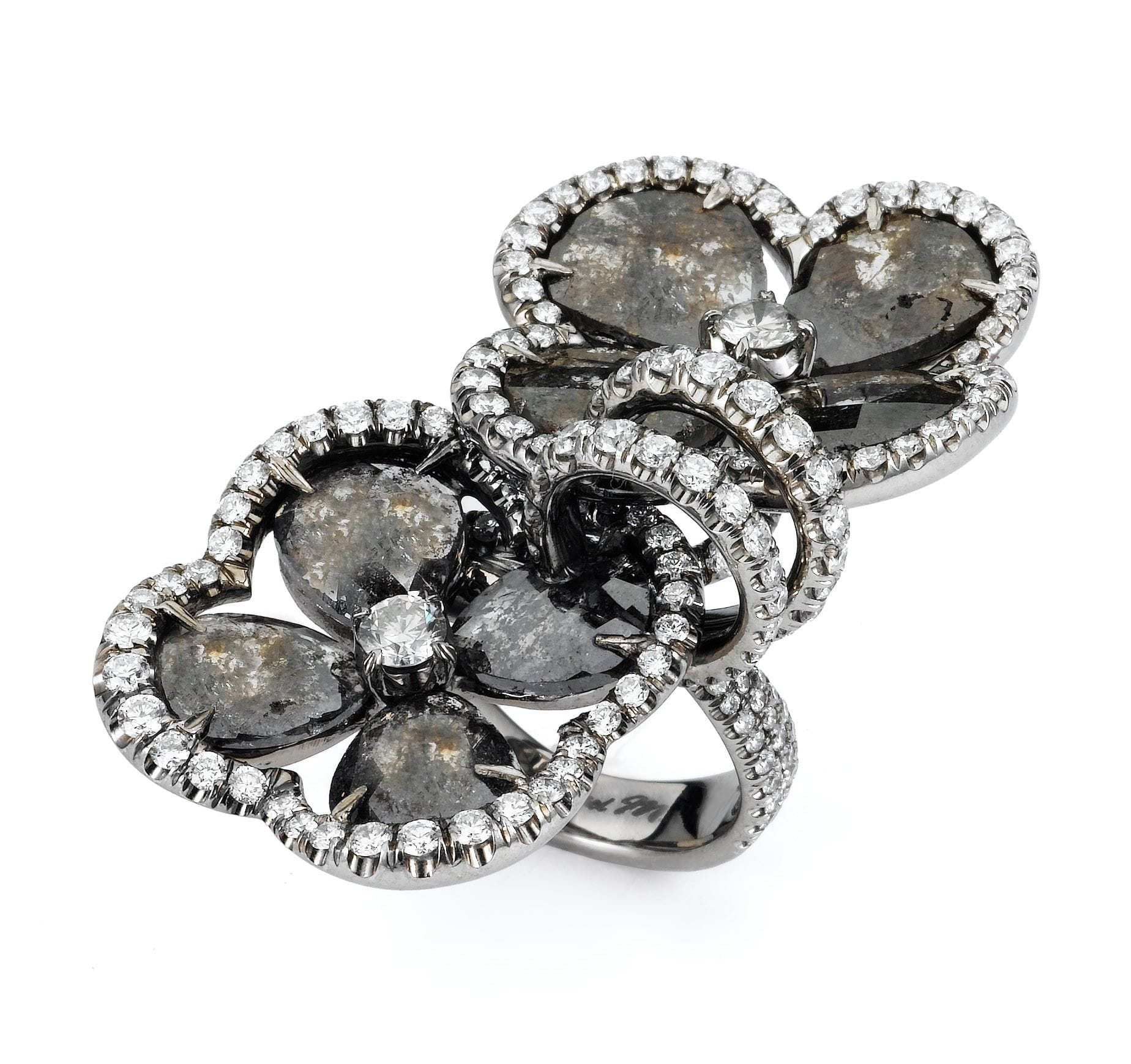 MICHAEL M High Jewelry Double Flower Ring