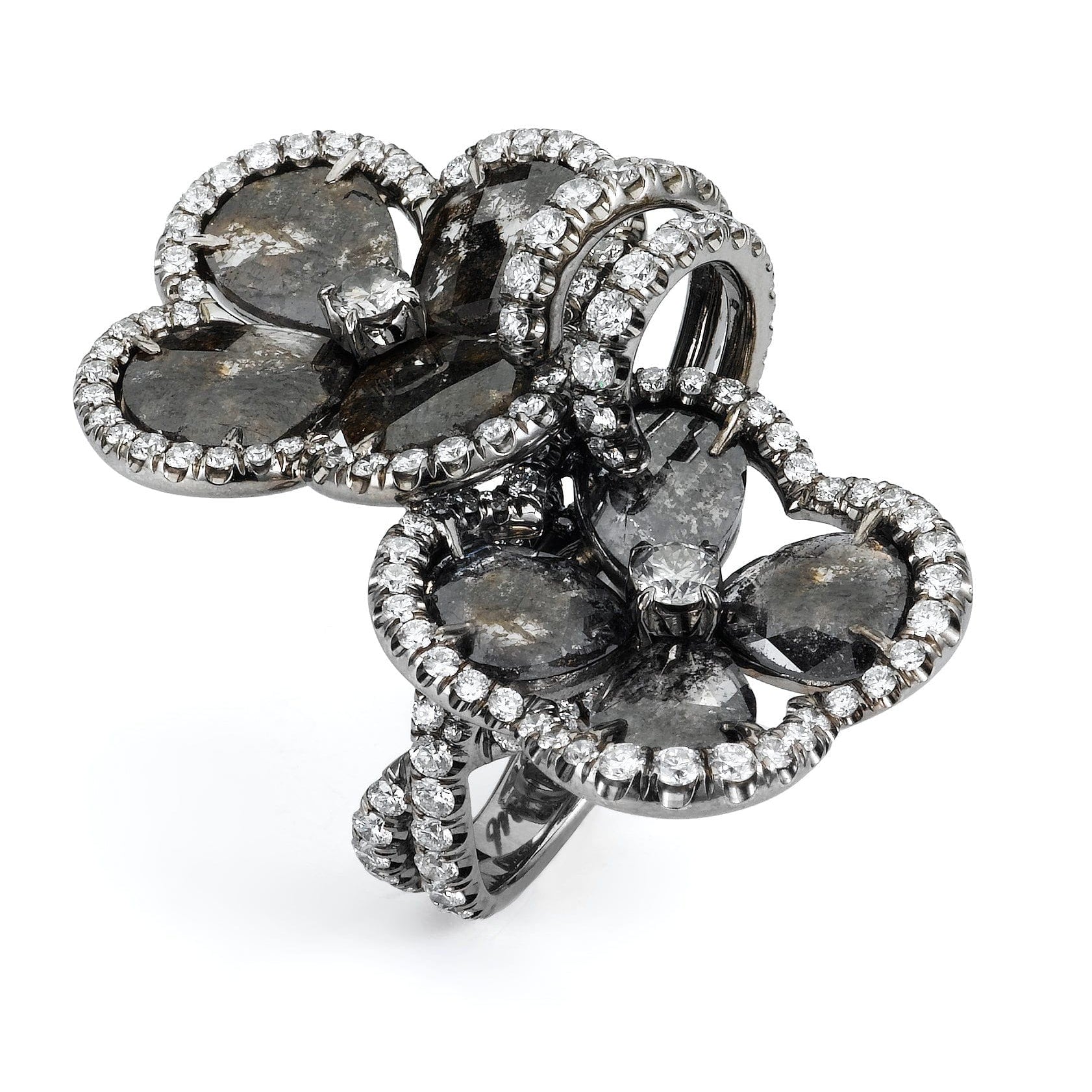 MICHAEL M High Jewelry Double Flower Ring
