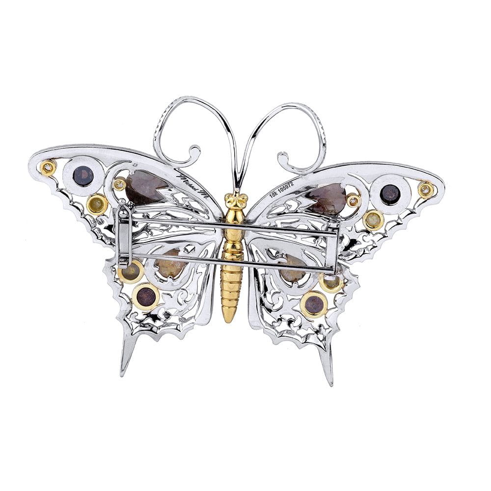 MICHAEL M High Jewelry Dreaming in Color Butterfly Brooch P185