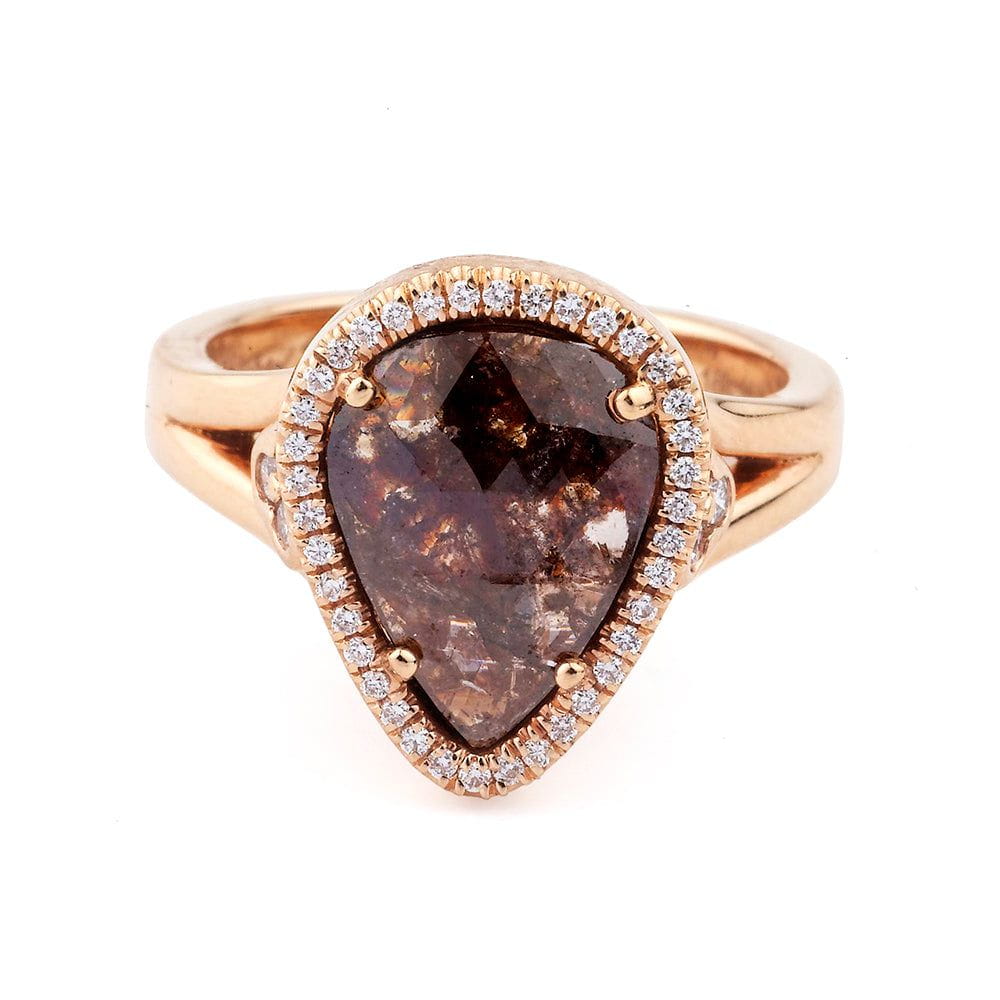 MICHAEL M High Jewelry Dreaming in Color Rose Gold Pear Ring