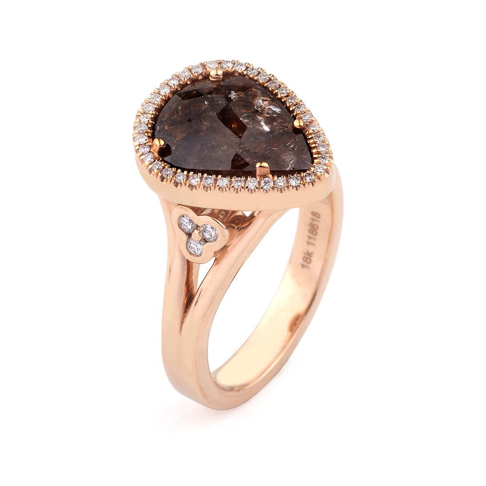 MICHAEL M High Jewelry Dreaming in Color Rose Gold Pear Ring