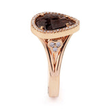 MICHAEL M High Jewelry Dreaming in Color Rose Gold Pear Ring