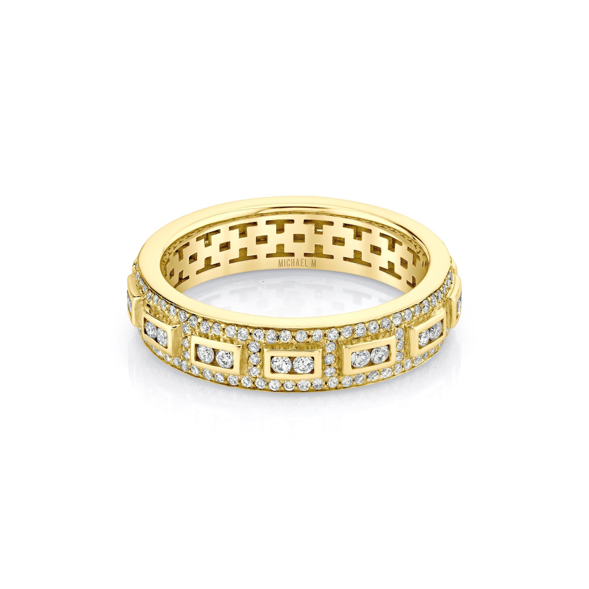 MICHAEL M High Jewelry Europa Geo Pavé Band