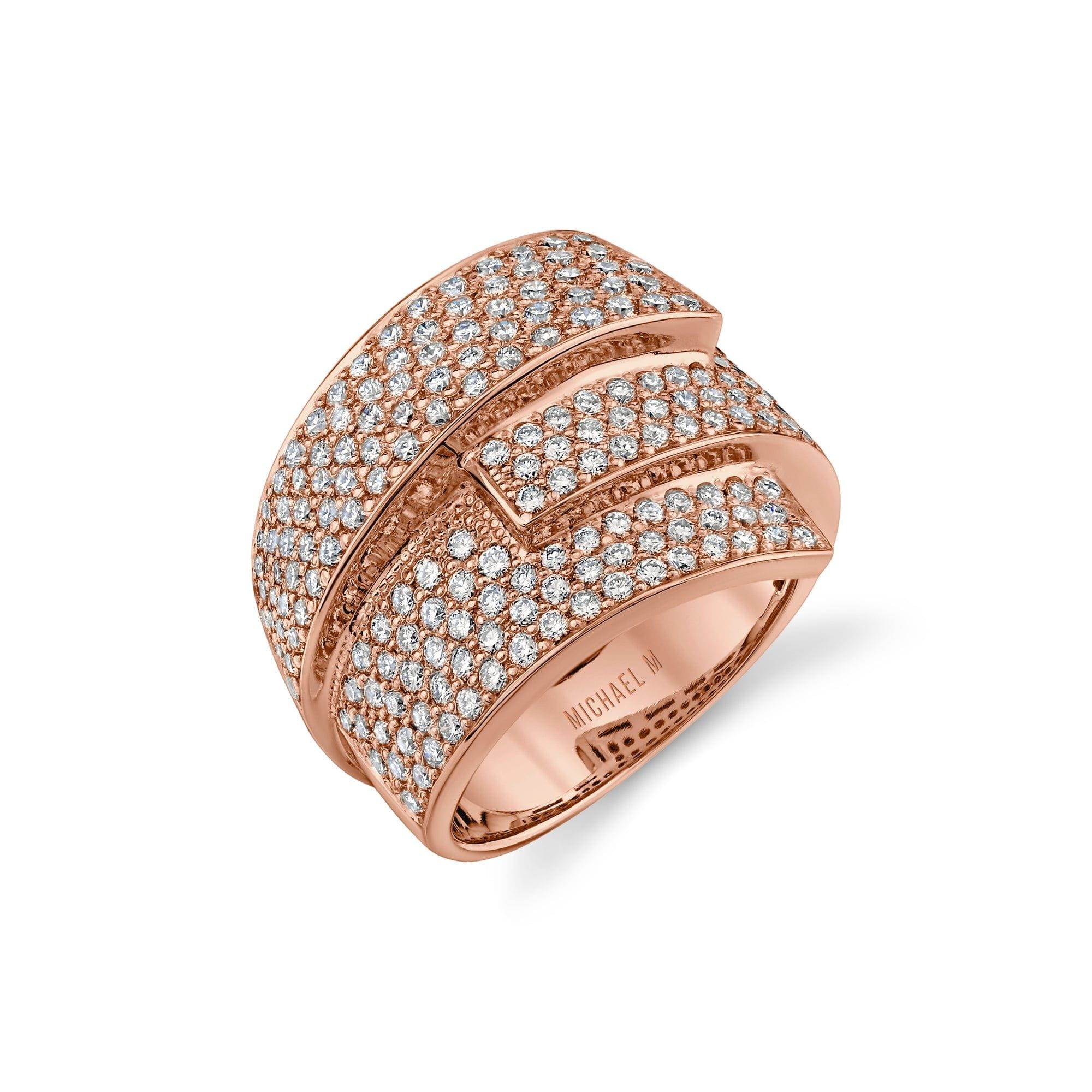 MICHAEL M High Jewelry Europa Interlock Pavé Band