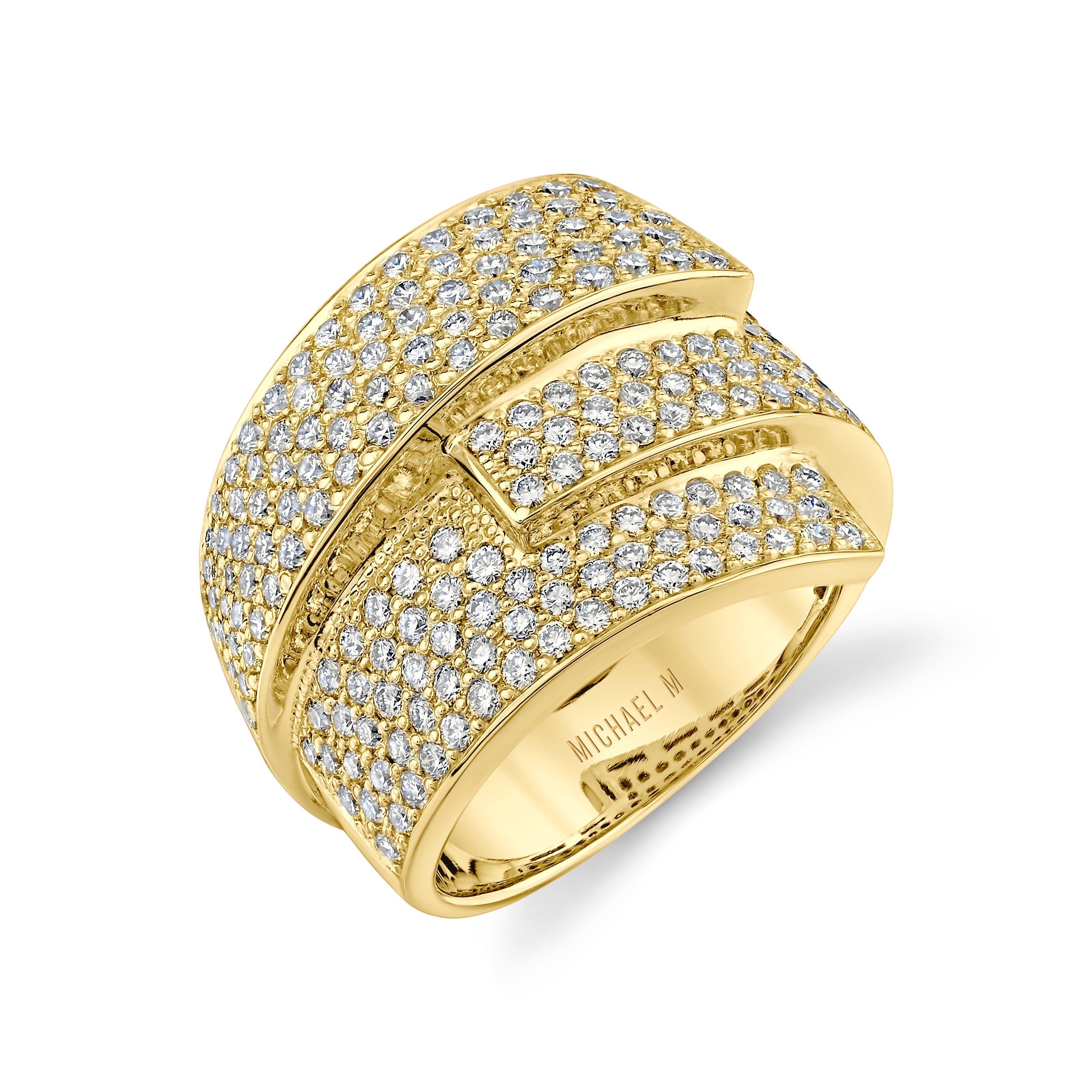 MICHAEL M High Jewelry Europa Interlock Pavé Band