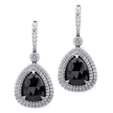 MICHAEL M High Jewelry Large Pear Drop Black Diamond Earrings ER239