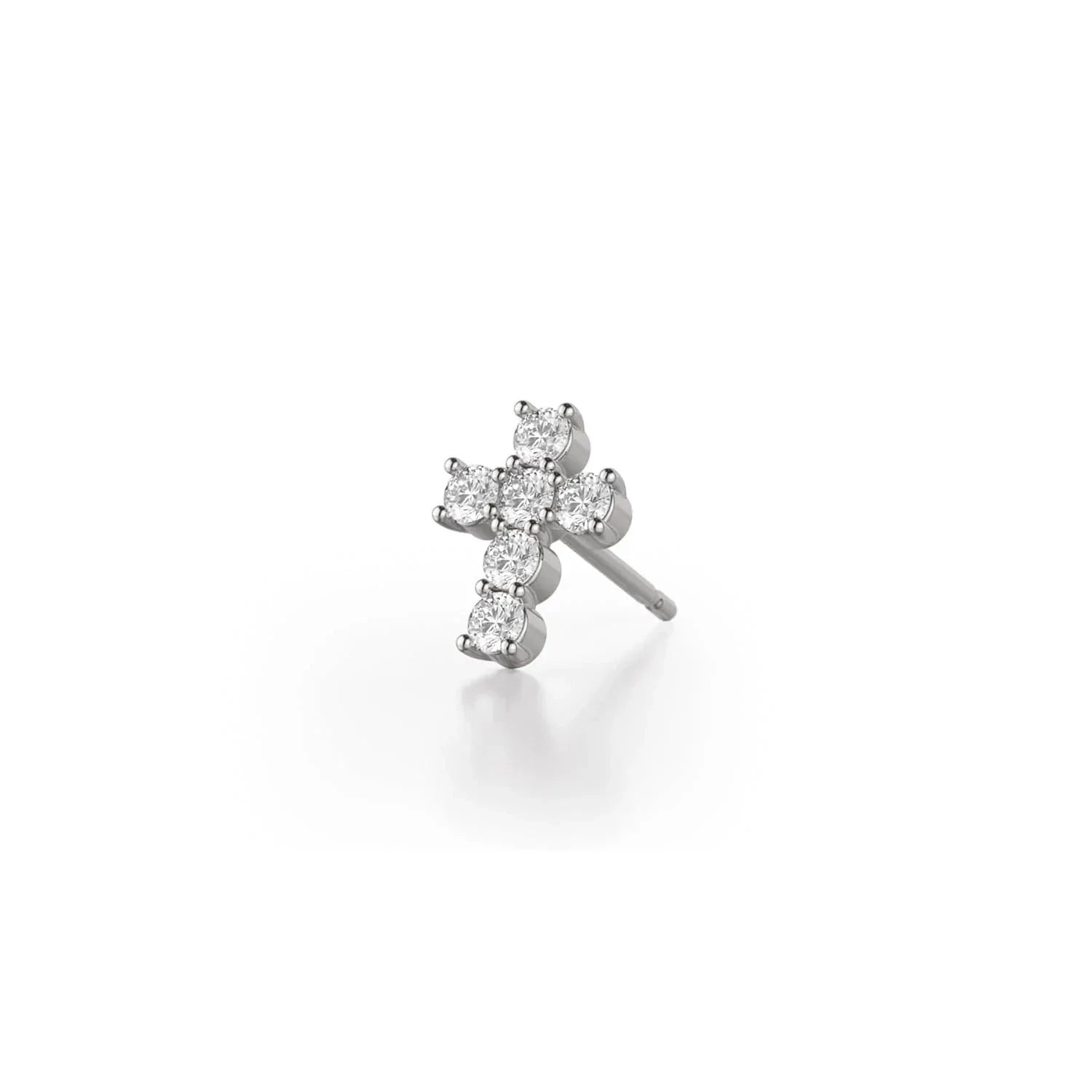 MICHAEL M High Jewelry Mini Diamond Cross Earrings