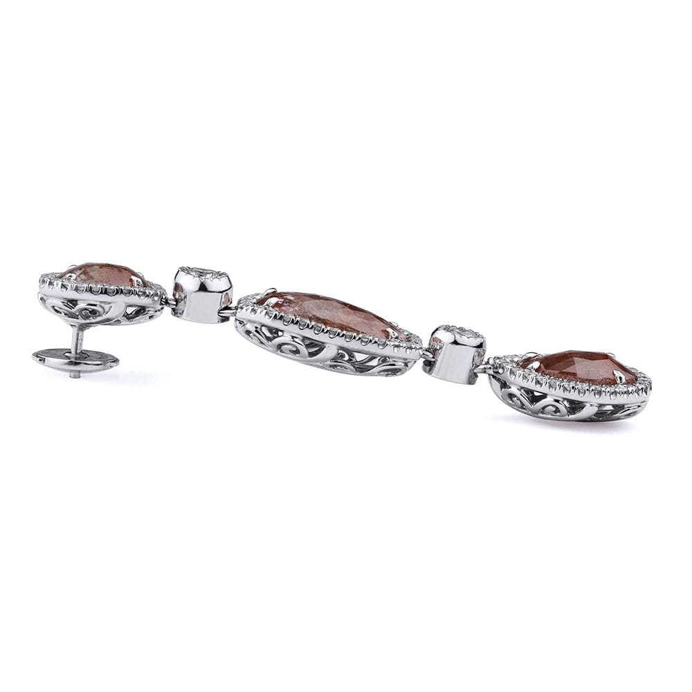 MICHAEL M High Jewelry Mixed-Cut Diamond Drop Earrings ER217