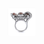 MICHAEL M High Jewelry Multi-Colored 8 Petal Flower Ring