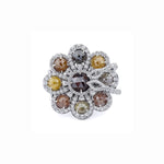 MICHAEL M High Jewelry Multi-Colored 8 Petal Flower Ring