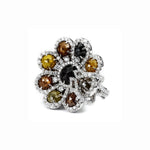 MICHAEL M High Jewelry Multi-Colored 8 Petal Flower Ring