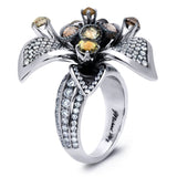 MICHAEL M High Jewelry Multi-Colored Flower Ring