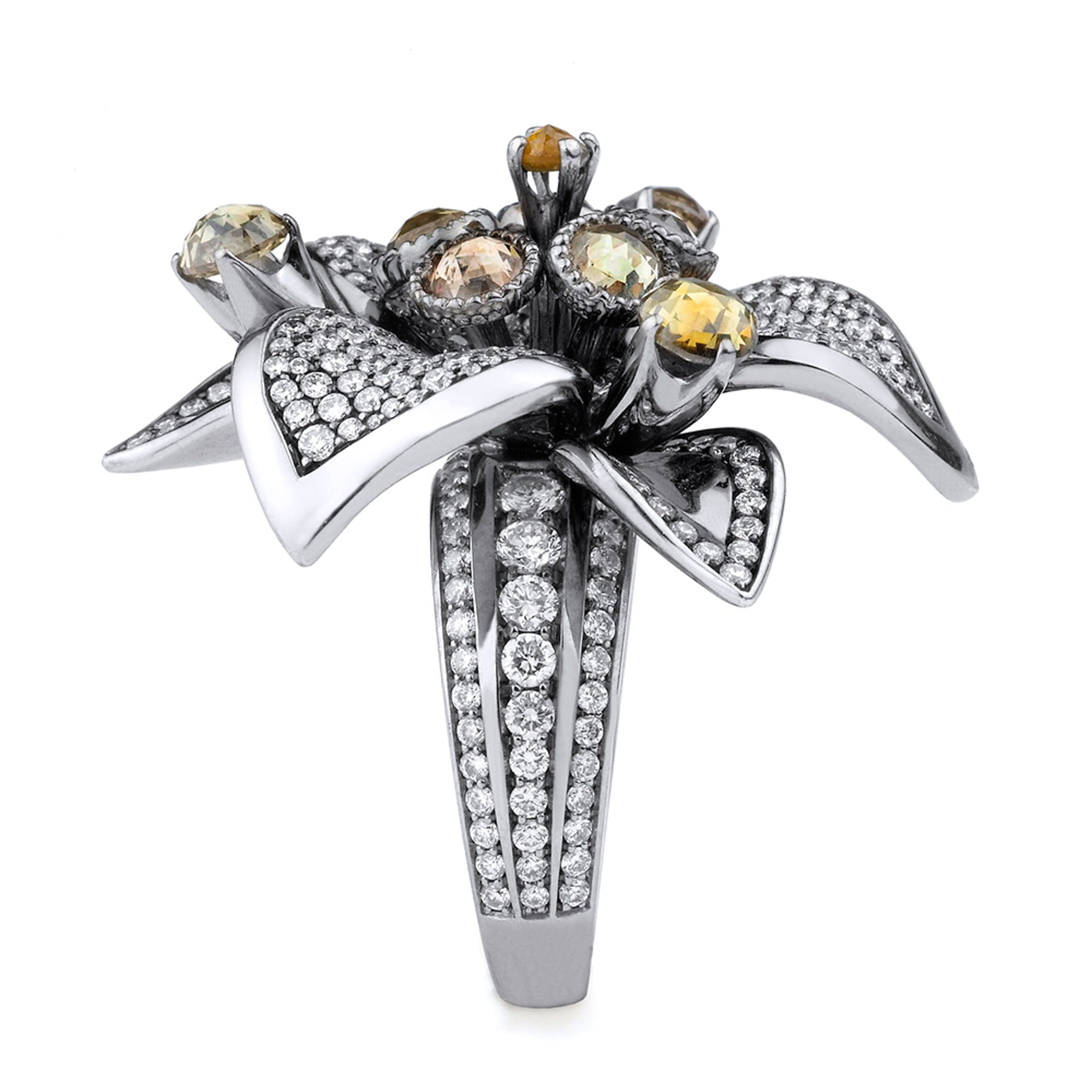 MICHAEL M High Jewelry Multi-Colored Flower Ring