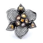 MICHAEL M High Jewelry Multi-Colored Flower Ring