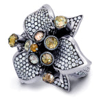 MICHAEL M High Jewelry Multi-Colored Flower Ring