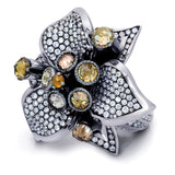 MICHAEL M High Jewelry Multi-Colored Flower Ring