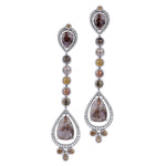 MICHAEL M High Jewelry Multi-Colored Linear Teardrop Earrings ER203
