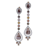 MICHAEL M High Jewelry Multi-Colored Linear Teardrop Earrings ER203