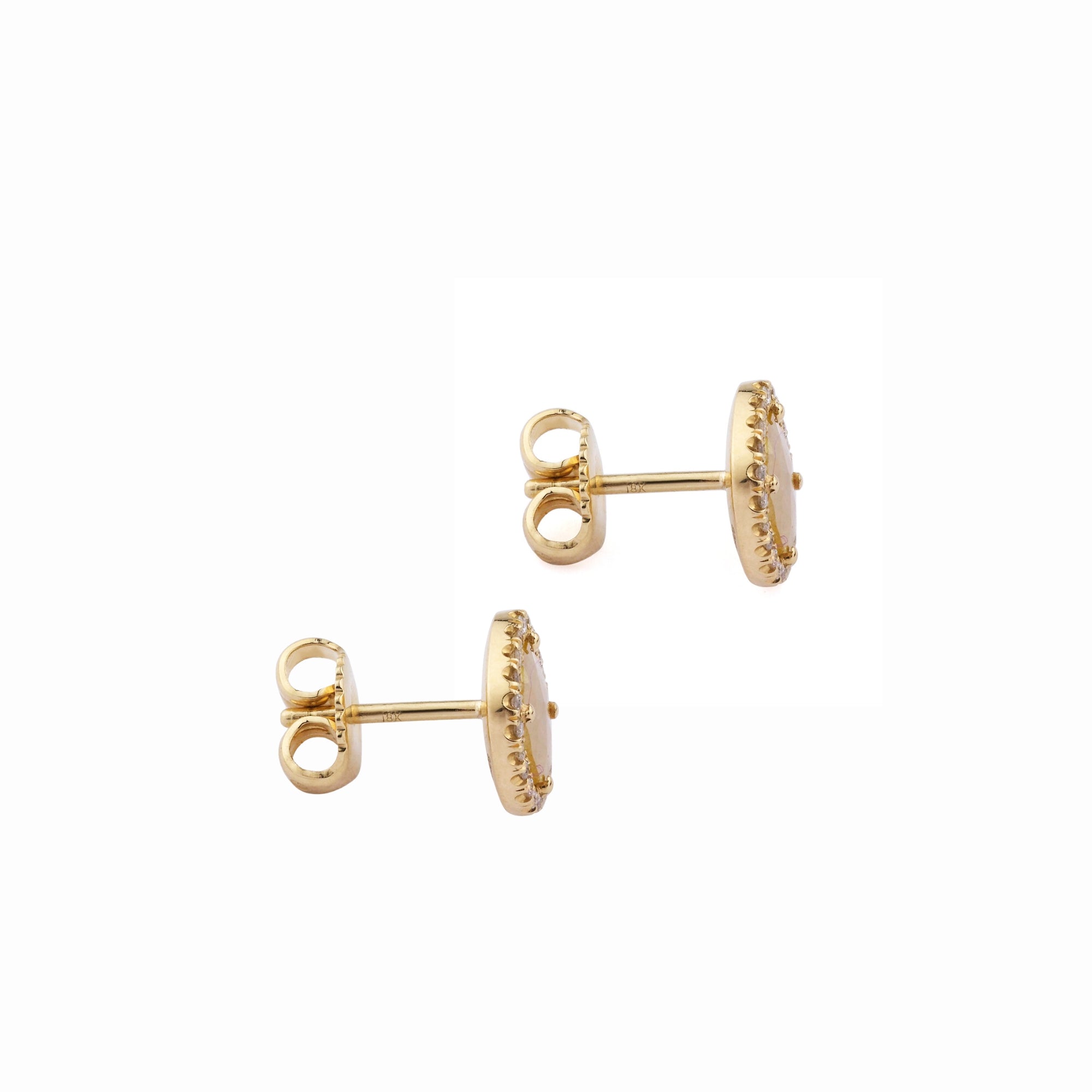 MICHAEL M High Jewelry Sliced Round Yellow Diamond Earrings ER263