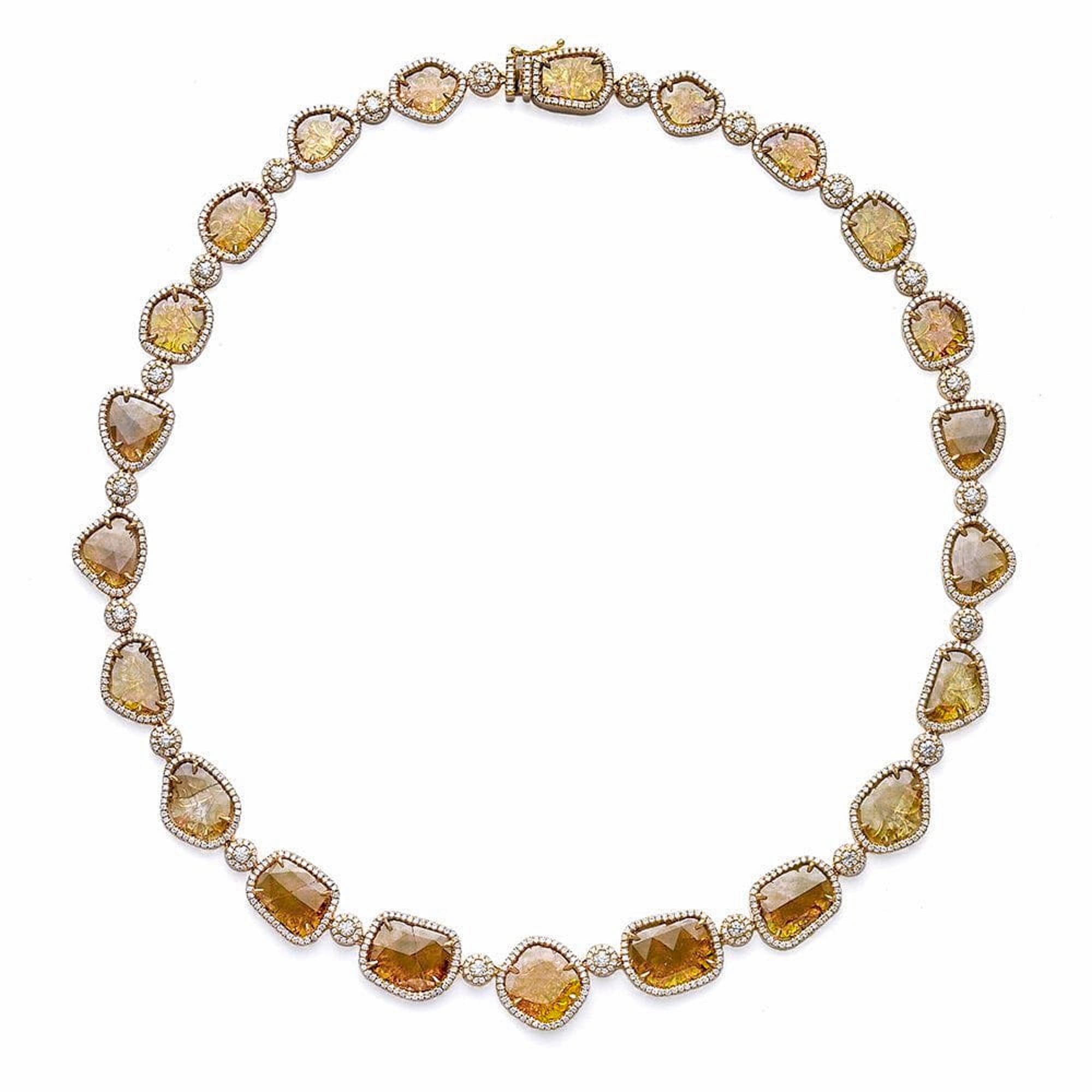 MICHAEL M High Jewelry Sliced Yellow Diamond Necklace CN213