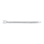 MICHAEL M Men's 10mm Silver Men's Cuban Chain Bracelet