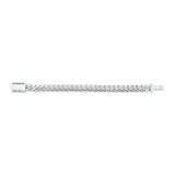 MICHAEL M Men's 10mm Silver Men's Cuban Chain Bracelet