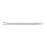 MICHAEL M Men's 10mm Silver Men's Cuban Chain Bracelet