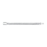 MICHAEL M Men's 10mm Silver Men's Cuban Chain Bracelet