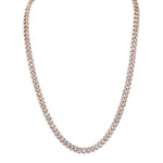 MICHAEL M Men's 14K Rose Gold Pave Cuban Chain Necklace MC101