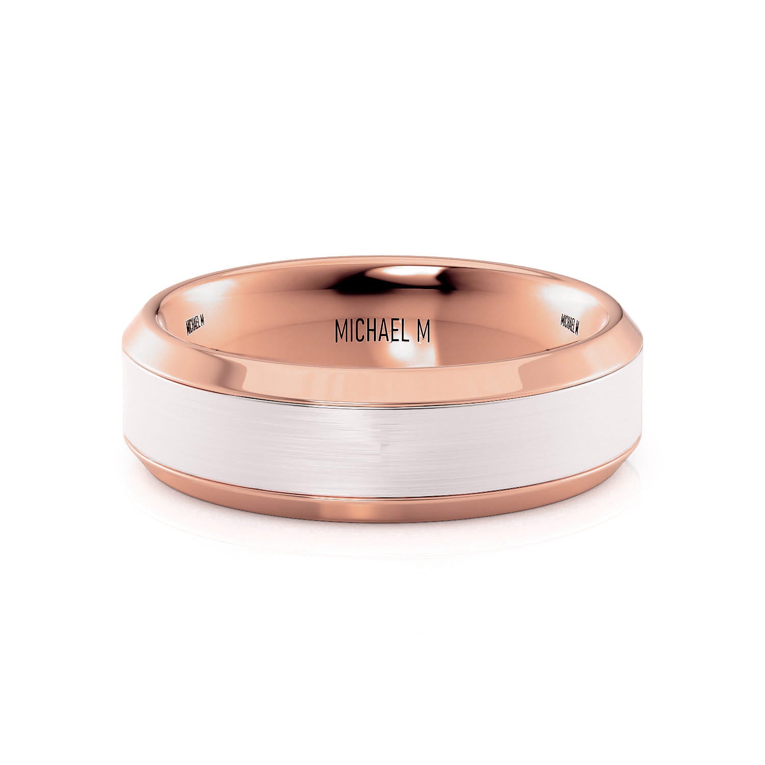 MICHAEL M Men's 14K Rose Gold/Titanium / 7 Men's Band MB111 MB111