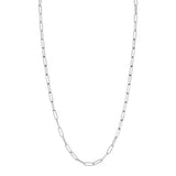 MICHAEL M Men's 14K White Gold / 16" 3mm Solid Link Chain