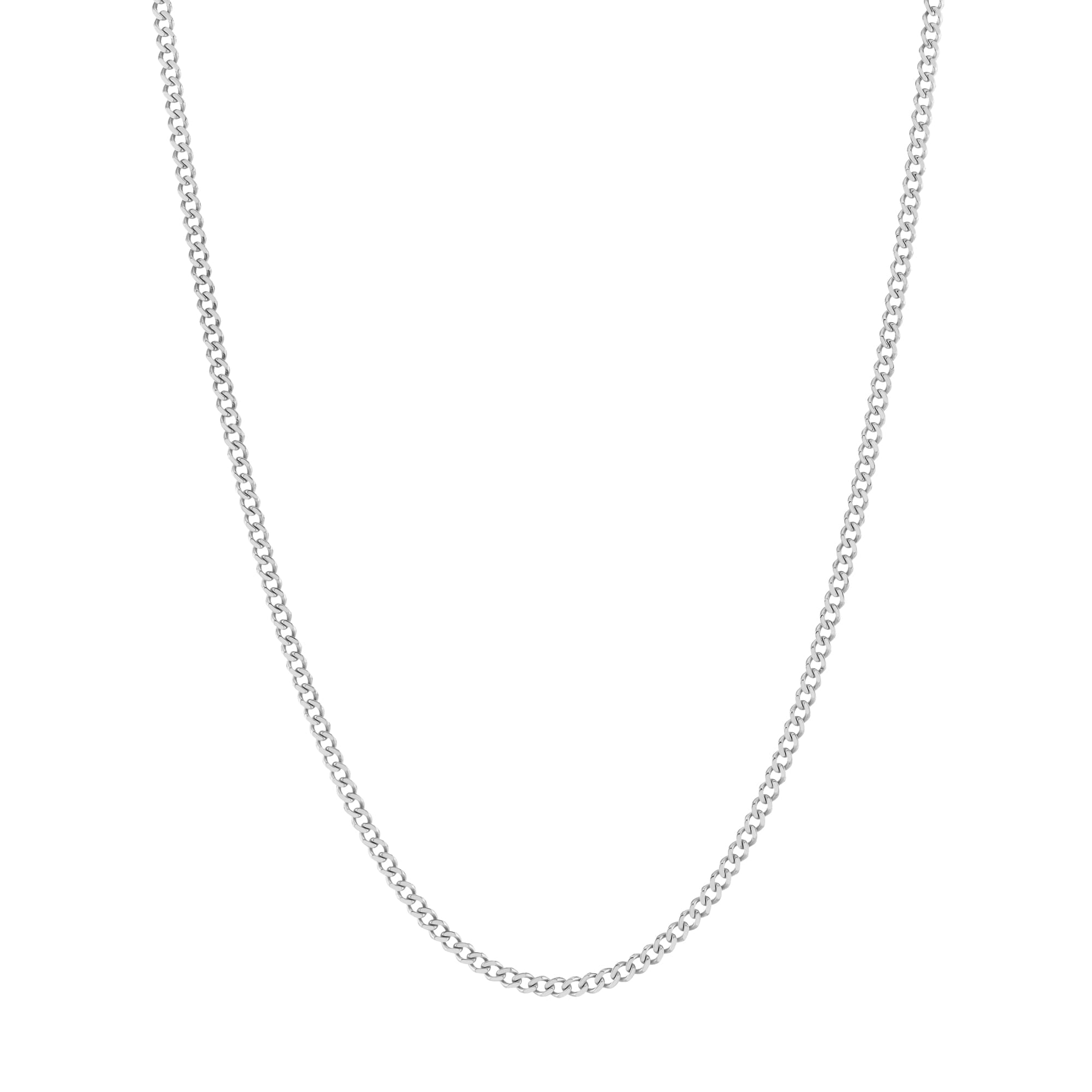 MICHAEL M Men's 14K White Gold / 16" Curb Chain 4mm MC110-4