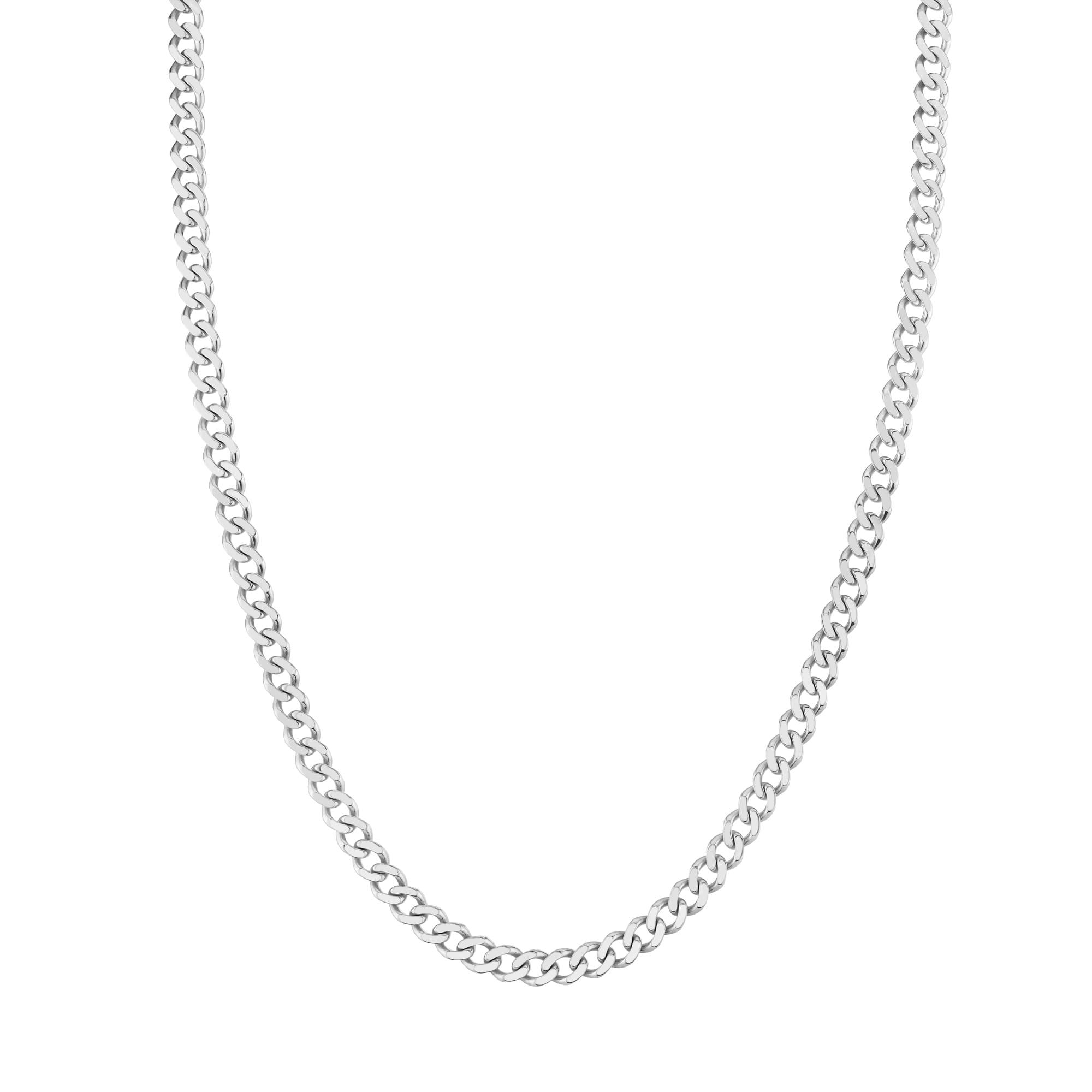 MICHAEL M Men's 14K White Gold / 16" Curb Chain 6mm MC110-6