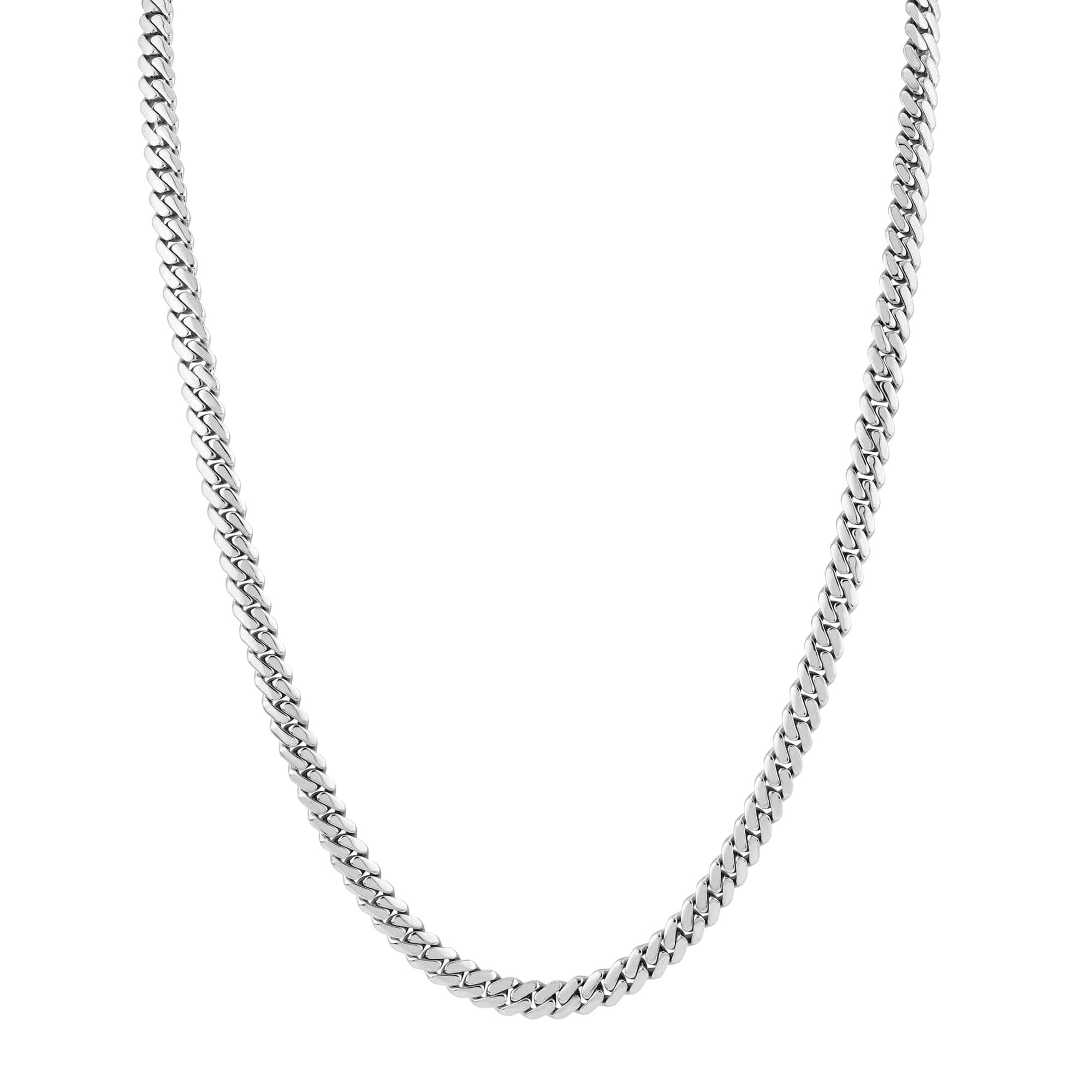 MICHAEL M Men's 14K White Gold / 22" 8mm Cuban Chain MC202