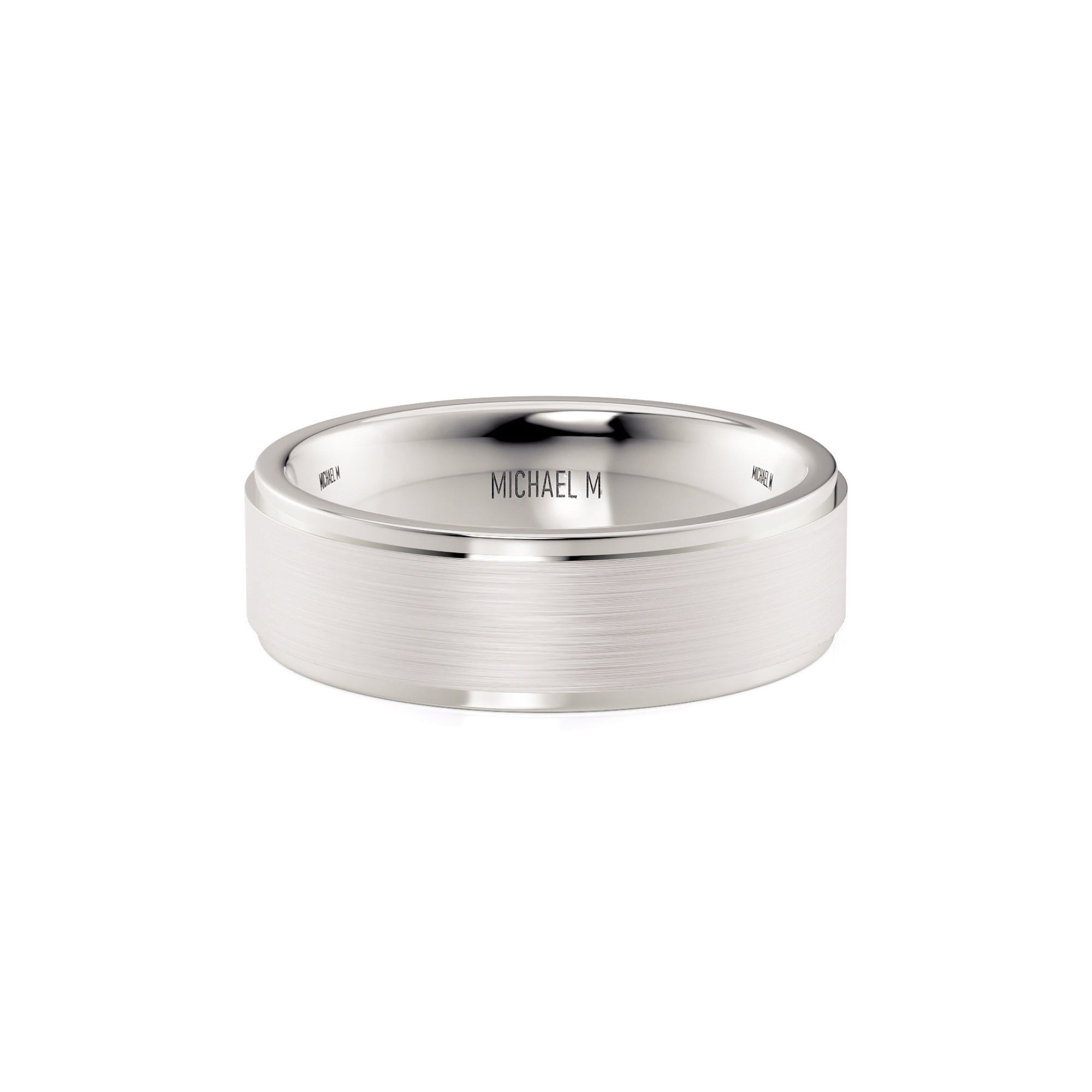 MICHAEL M Men's 14K White Gold / 7 Men's Band MB103