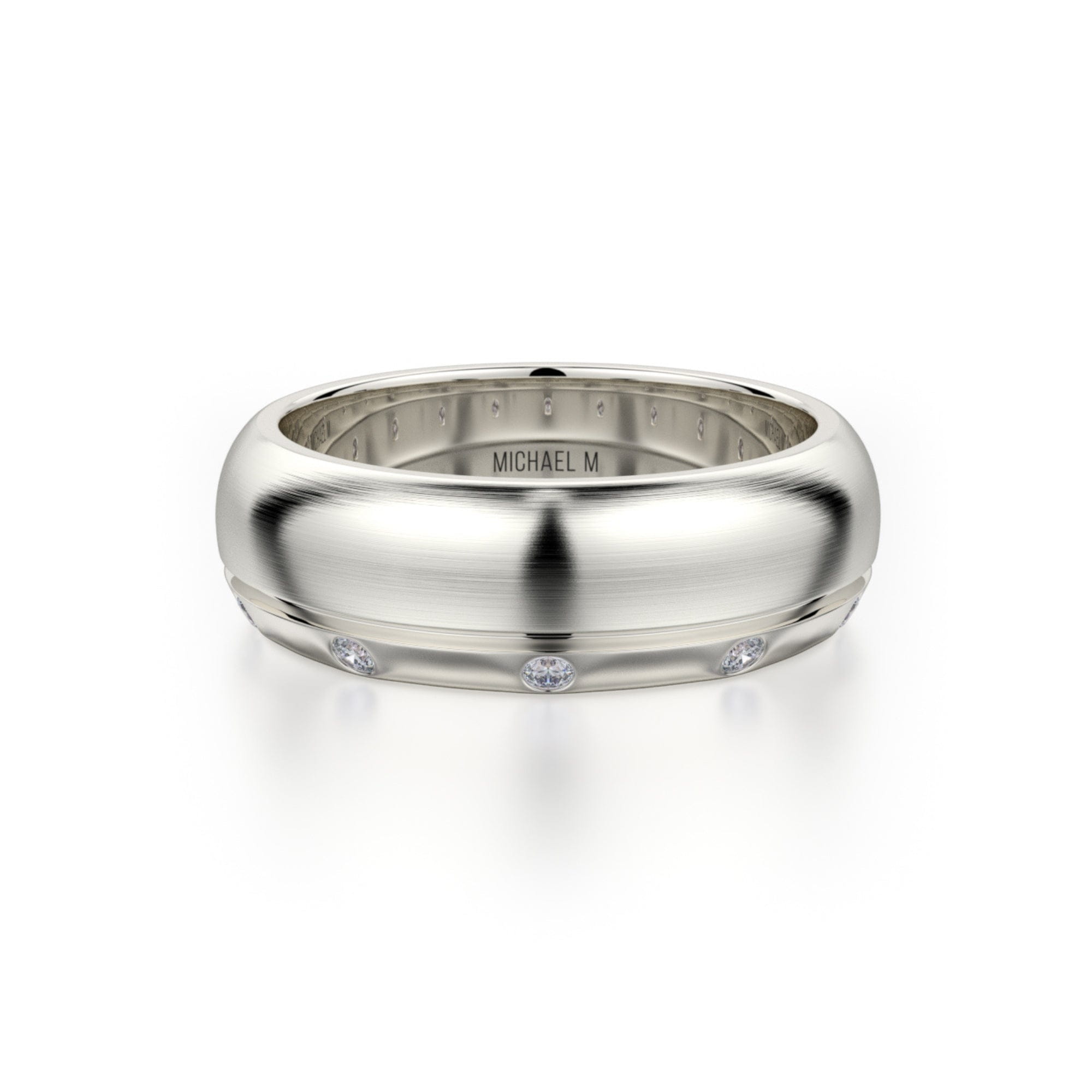 MICHAEL M Men's 14K White Gold / 7 Men's Band MB105 MB-105WH14K