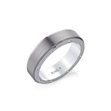MICHAEL M Men's 14K White Gold/ Titanium / 7 Men's Band MB116 MB-116WG14K