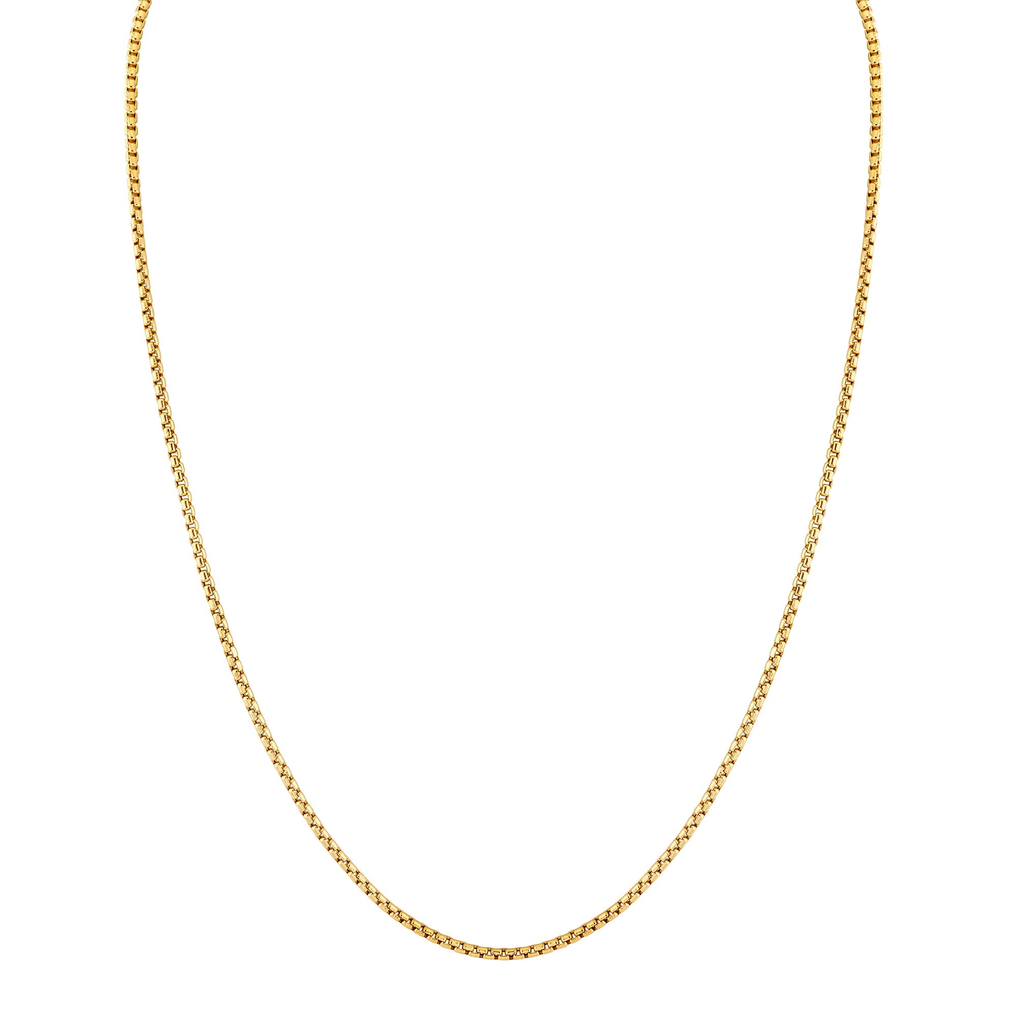 MICHAEL M Men's 14K Yellow Gold / 16" 2mm Rounded Box Chain MC150-2