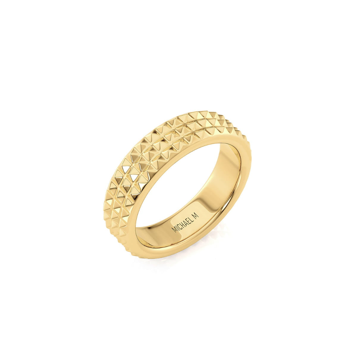 MICHAEL M Men's 14K Yellow Gold / 7.5 Men's Tetra Band MB121