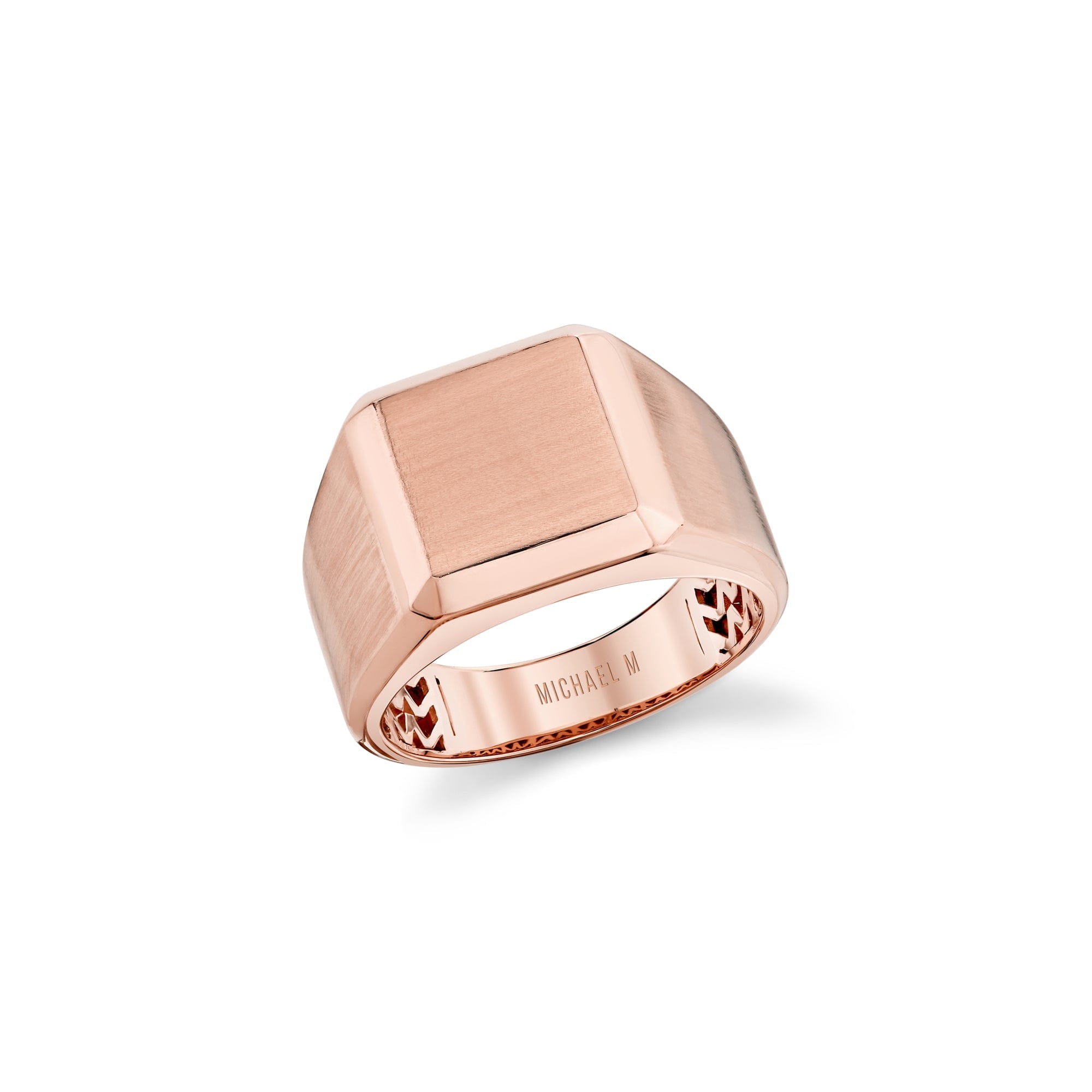 MICHAEL M Men's 18K Rose Gold / 7.5 Mens Pinky Signet Ring