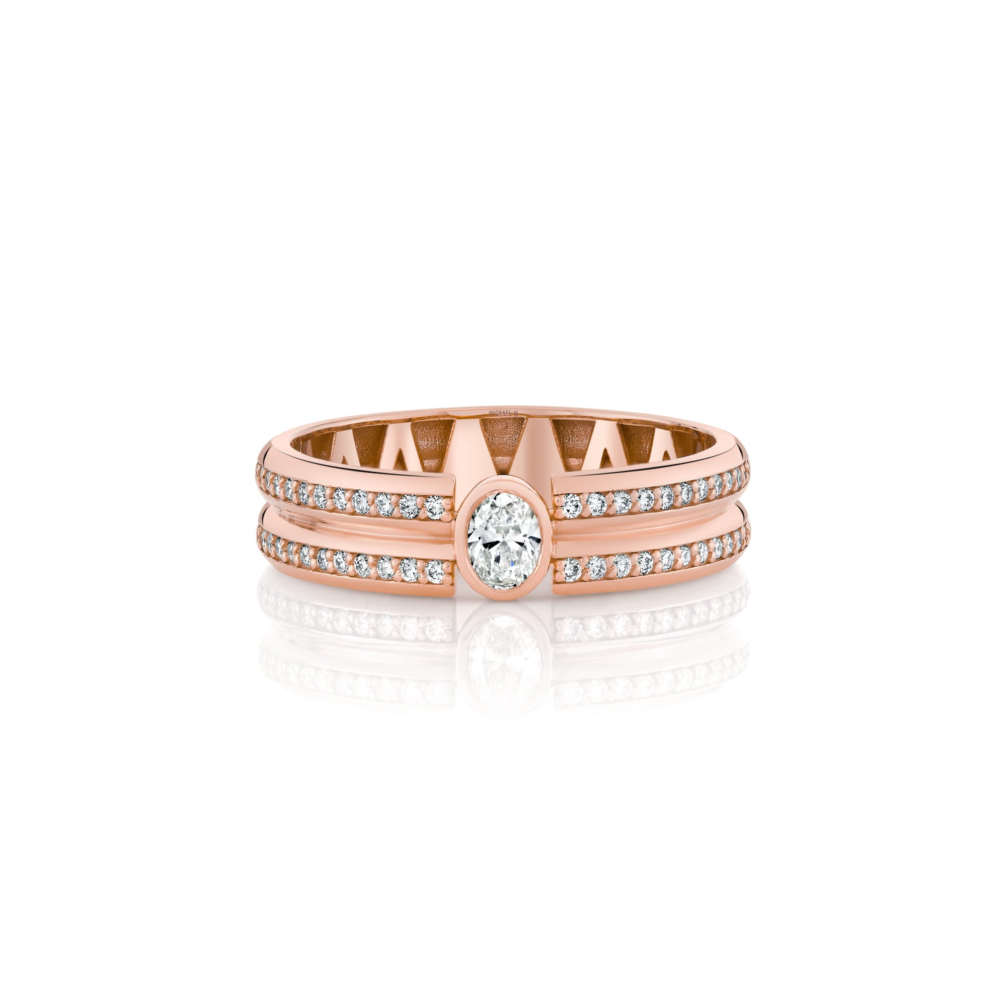 MICHAEL M Men's 18K Rose Gold / 7 Men's Band MB128 MB128