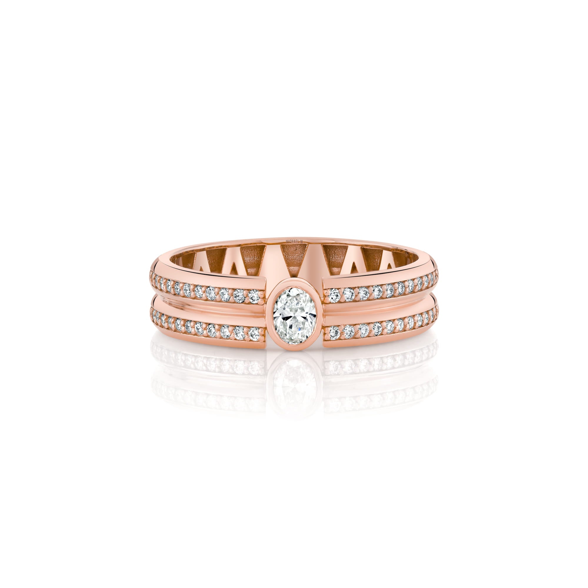 MICHAEL M Men's 18K Rose Gold / 7 Men's Band MB128 MB128
