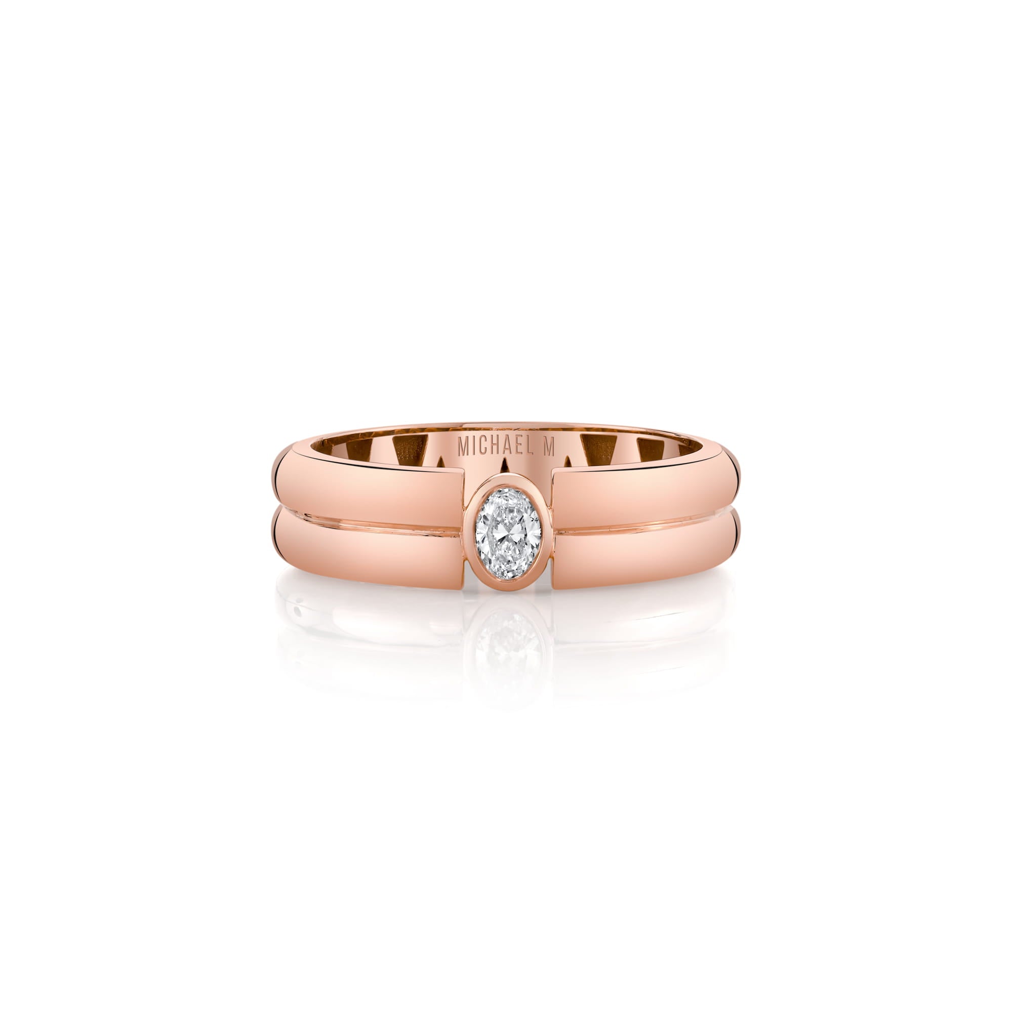 MICHAEL M Men's 18K Rose Gold / 7 Men's Band MB128 High Polished MB128-HP