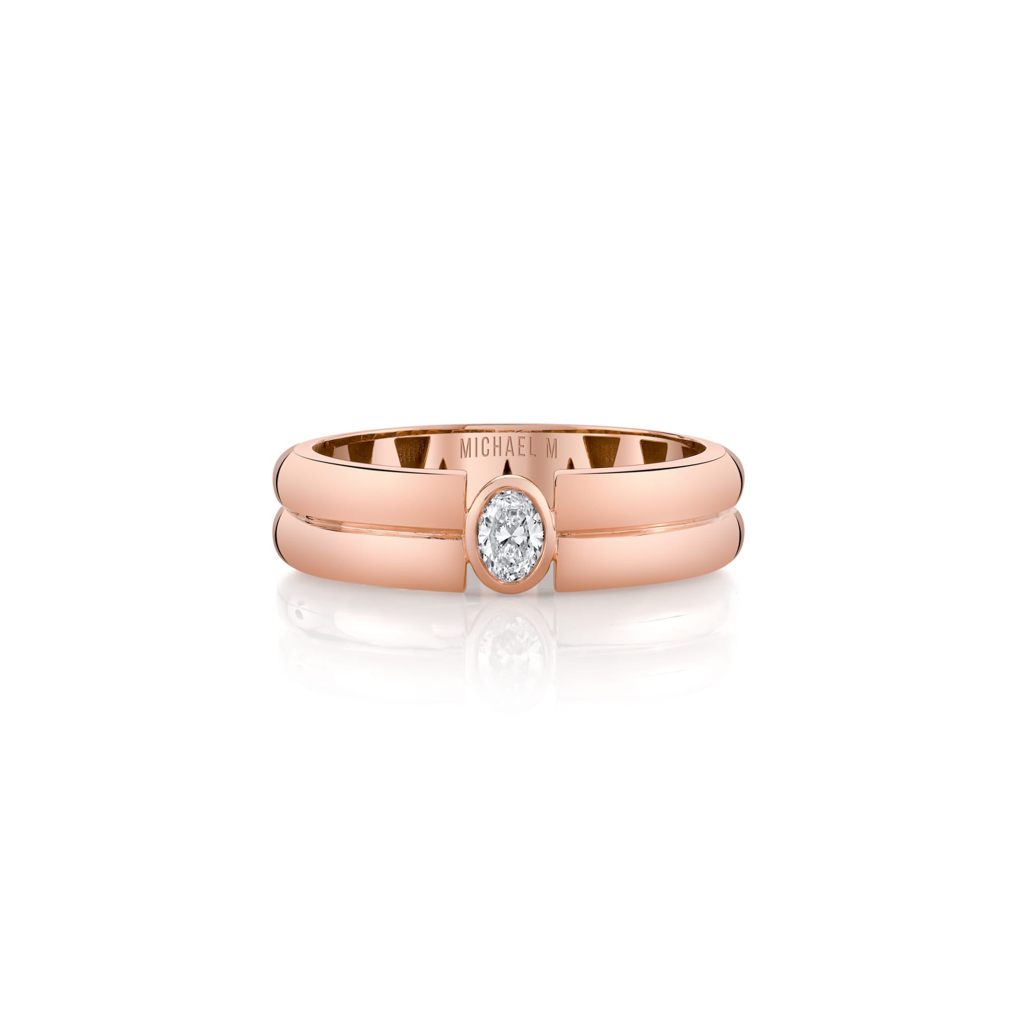 MICHAEL M Men's 18K Rose Gold / 7 Men's Band MB128 High Polished MB128-HP