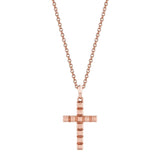 MICHAEL M Men's 18K Rose Gold Mens Block Cross Pendant