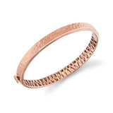 MICHAEL M Men's 18K Rose Gold / Small Men's Hammered Bracelet
