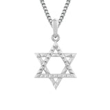 MICHAEL M Men's 18K White Gold 3D Tetra Star of David Pendant P565