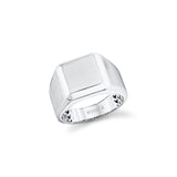 MICHAEL M Men's 18K White Gold / 7.5 Mens Pinky Signet Ring