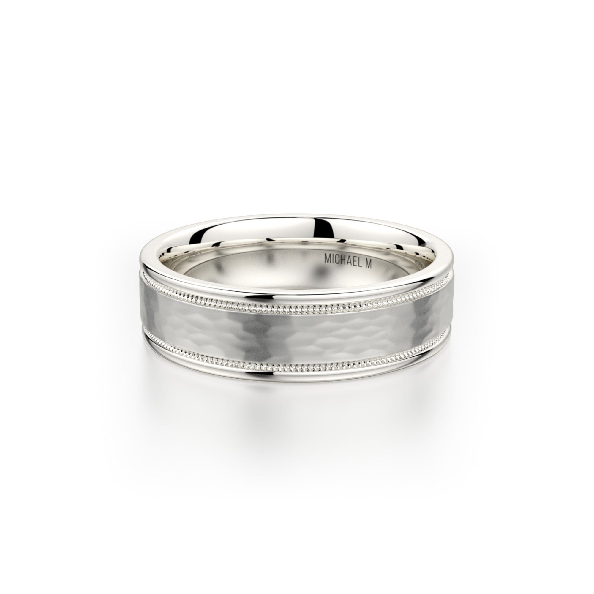 MICHAEL M Men's 18K White Gold / 7 Men's Band MB102 MB-102WG